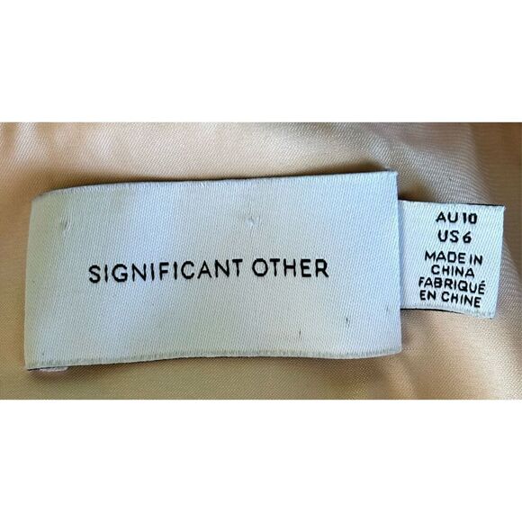 Significant Other Macy One-Shoulder Satin Dress in Ballet Pink NWOT Size 6 - Picture 6 of 6